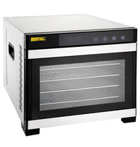 Buffalo Voedseldroger | 6 Niveaus (275x300mm) | 35°C/75°C | 0.65kW (230V) | 340x450x310(h)mm 