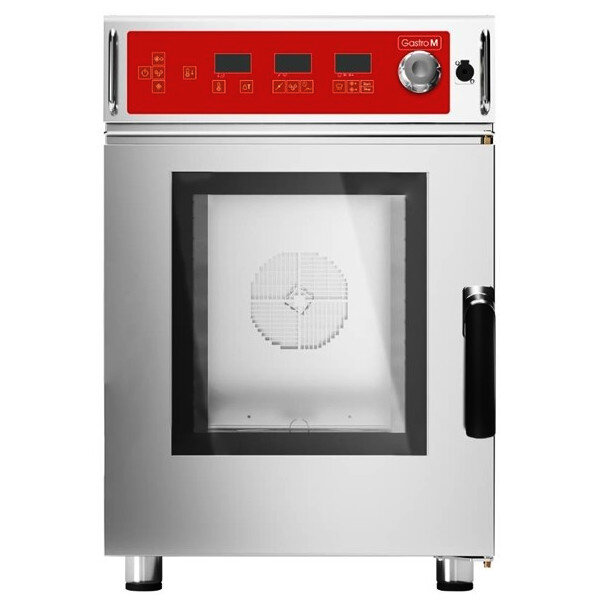 Hetelucht-/Stoomoven | 6 Niveaus (1/1 GN) | Elektrisch | 30°C/280°C | 7.8kW (400V) | Bevochtiging (Automatisch) | Zelfreiniging | 517x890x769(h)mm