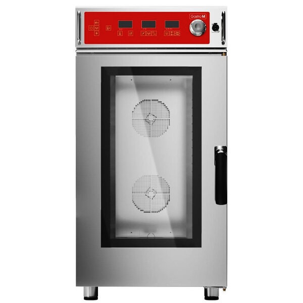 Hetelucht-/Stoomoven | 10 Niveaus (1/1 GN) | Elektrisch | 30°C/280°C | 15.6kW (400V) | Bevochtiging (Automatisch) | Zelfreiniging | 517x890x956(h)mm