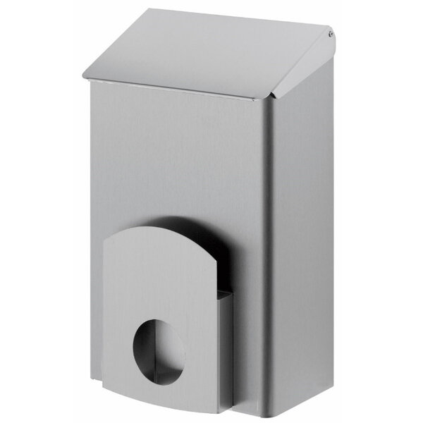 Wandafvalbak + Hygiënezakjesdispenser | RVS (Geborsteld) | 7L | Klapdeksel | 217x141x348(h)mm