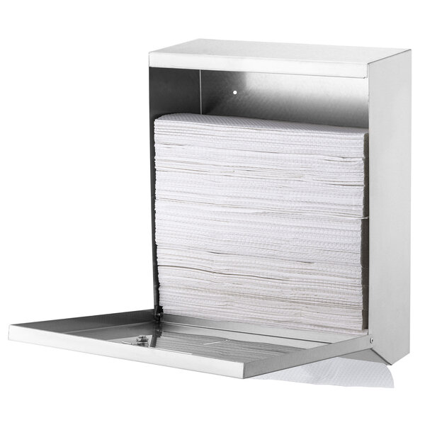 Handdoekdispenser | BasicLine | RVS | Papieren Handdoeken | Wandmontage | 265x120x345(h)mm