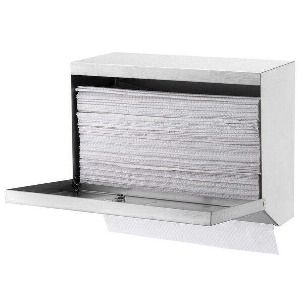 Handdoekdispenser | BasicLine | RVS | Papieren Handdoeken | Wandmontage | 265x121x206(h)mm