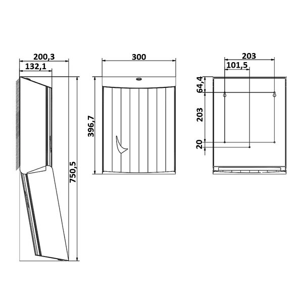 Handdoekdispenser | WINGS | RVS | Papieren Handdoeken | Wandmontage | Anti-Fingerprint | 300x139x403(h)mm
