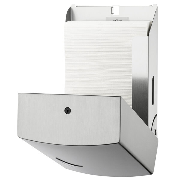 Handdoekdispenser | WINGS | RVS | Multifold Handdoeken | Wandmontage | Anti-Fingerprint | 230x102x346(h)mm