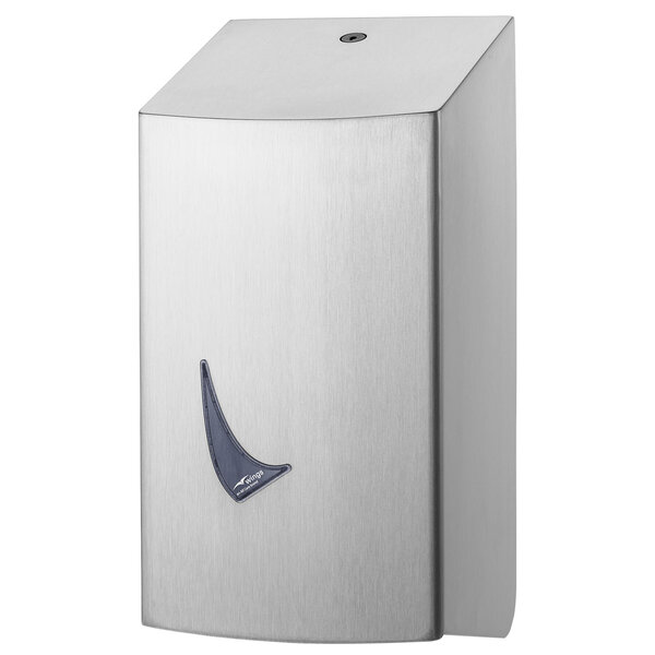 Centerfeeddispenser | WINGS | RVS | Mini-Rol (Ø150mm) | Wandmontage | Anti-Fingerprint | 165x165x346(h)mm