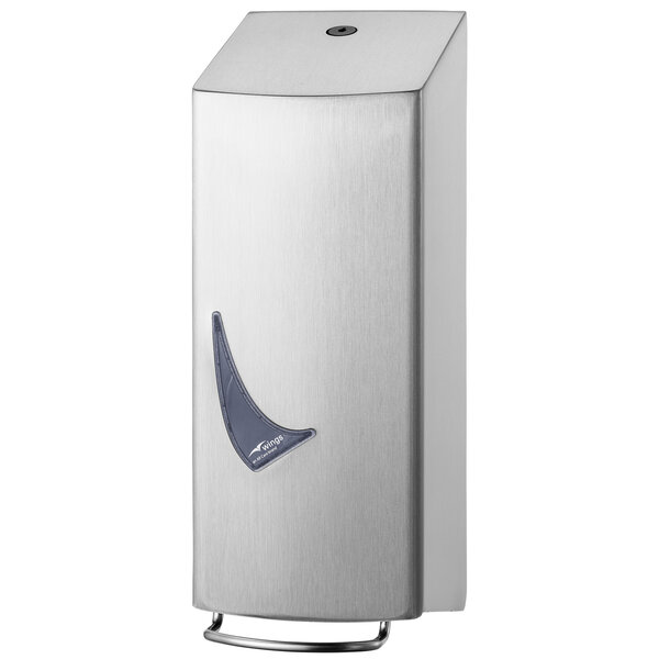Zeepdispenser | WINGS | RVS | Foamzeep (900ml) | Dosering 0.6ml | Wandmontage | Anti-Fingerprint | 108x118x290(h)mm