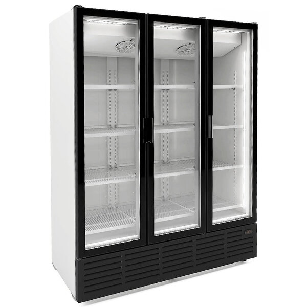 Koelkast | 1560L | Zwart/Wit | -1°C/+2°C | Geforceerd | Klapdeuren | Wielen | 1620x740x2077(h)mm