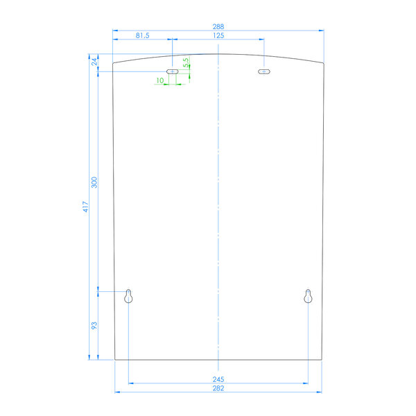 Handdoekdispenser | PlastiQline | Kunststof | Papieren Handdoeken | Wandmontage | 290x145x425(h)mm