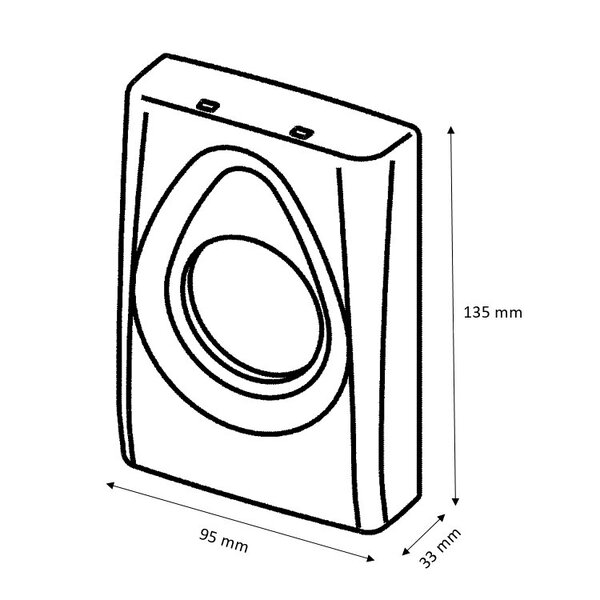 Hygiënezakjesdispenser | PlastiQline | Kunststof | Wandmontage | 95x33x135(h)mm