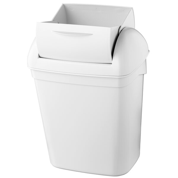 Wandafvalbak | PlastiQline | Kunststof (Wit) | 8L | Inworpvak | 240x190x350(h)mm