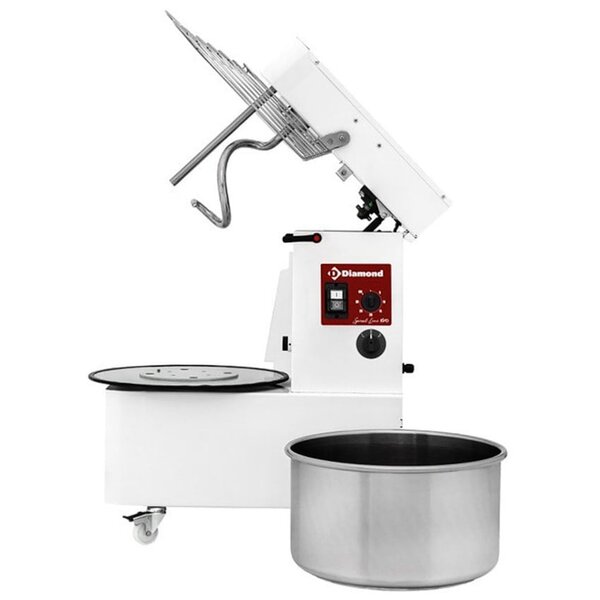 Deegmenger | SpiralLine | Cap. 40kg/53L | 2 Snelheden | Kantelbare Kop | Afneembare Kom | 2.2kW (230V-3F) | 480x800x850(h)mm