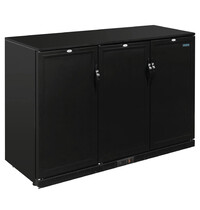 Polar Barkoelkast | 330L | Zwart | +2°C/+8°C | Geventileerd | 0.35kW | Draaideuren | 1350x520x900(h)mm 