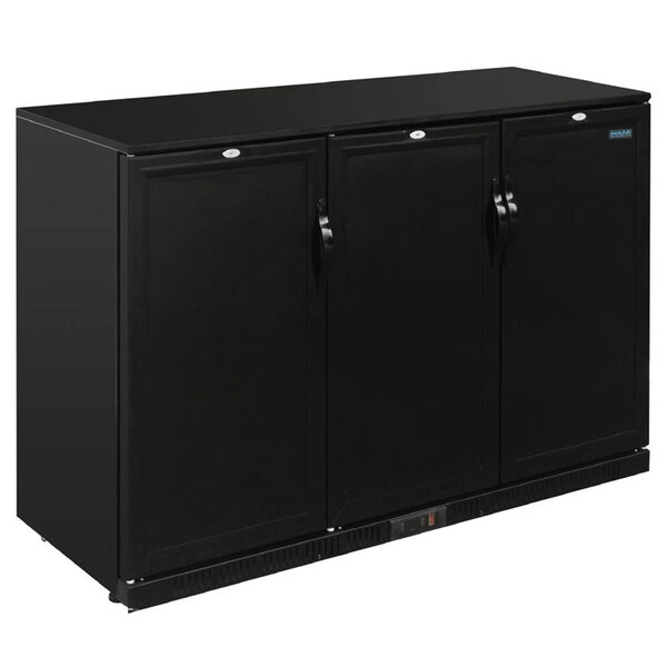 Barkoelkast | 330L | Zwart | +2°C/+8°C | Geventileerd | 0.35kW | Draaideuren | 1350x520x900(h)mm