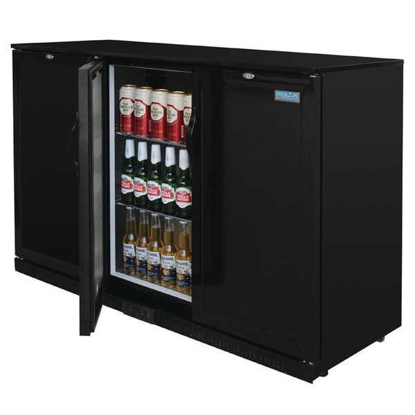 Barkoelkast | 330L | Zwart | +2°C/+8°C | Geventileerd | 0.35kW | Draaideuren | 1350x520x900(h)mm