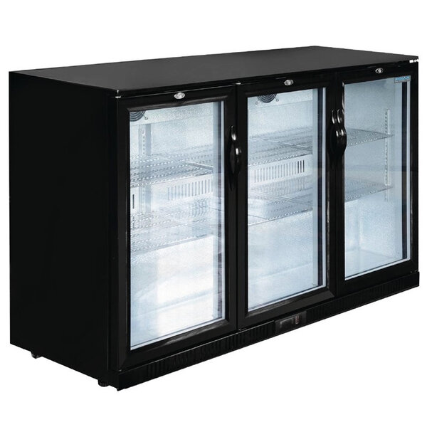 Barkoelkast | 320L | Zwart | +2°C/+8°C | Geventileerd | 0.35kW | Draaideuren | 1350x520x850(h)mm