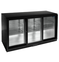Polar Barkoelkast | G-SERIE | 320L | Zwart | +2°C/+8°C | Statisch + Ventilator | Schuifdeuren | 1350x520x850(h)mm