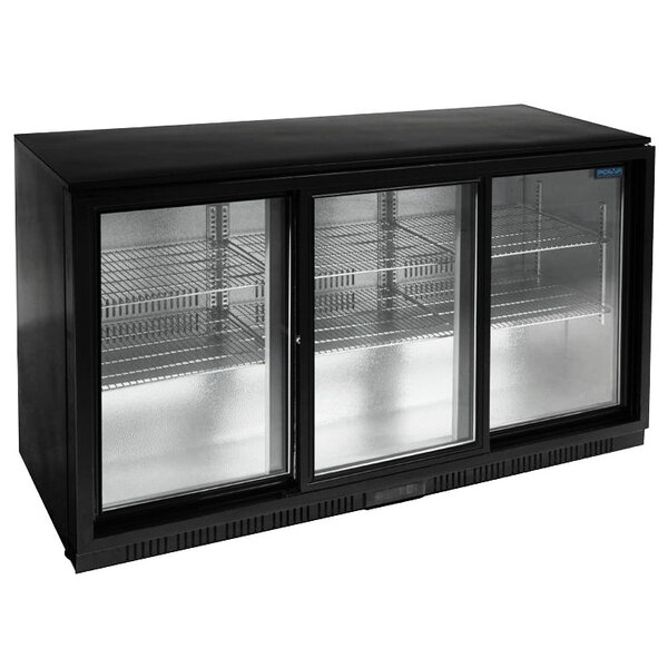 Barkoelkast | G-SERIE | 320L | Zwart | +2°C/+8°C | Statisch + Ventilator | Schuifdeuren | 1350x520x850(h)mm