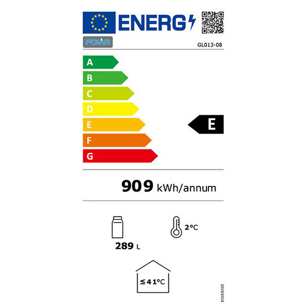 Barkoelkast | G-SERIE | 320L | Zwart | +2°C/+8°C | Statisch + Ventilator | Schuifdeuren | 1350x520x850(h)mm