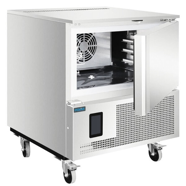 Blastchiller | 3 Niveaus (1/1 GN) | Max. 12kg (Koelen) / 8kg (Vriezen) | 0.7kW (230V) | Touchscreen | Wielen (Geremd) | 804x826x965(h)mm