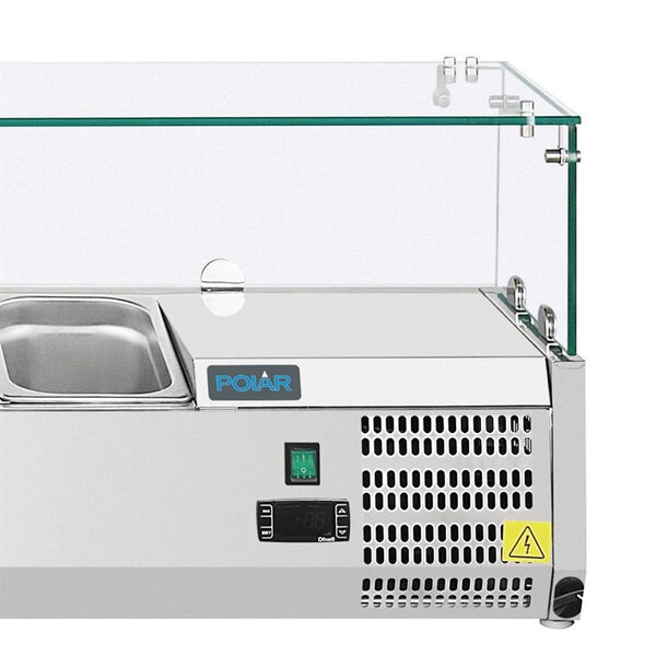 Opzetkoelvitrine | 6x 1/4 GN | +2°C/+8°C | 1400x330x435(h)mm