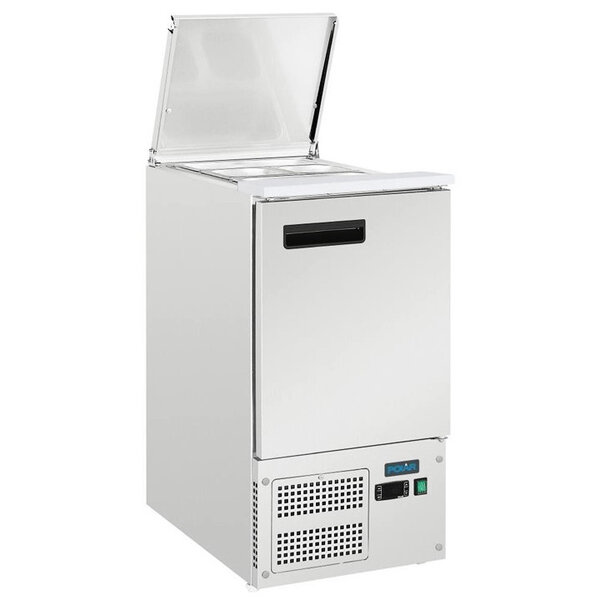Saladette | 109L | 1 Deur (1/1 GN) | Boven 1/1 GN | +2°C/+8°C | Geventileerd | Schuif-/Klapdeksel + Snijblad | 438x700x858(h)mm
