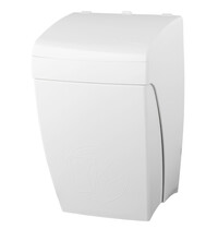All Care Wandafvalbak | PlastiQline | Kunststof (Wit) | 8L | Klapdeksel (Kniebediening) | 220x220x360(h)mm 