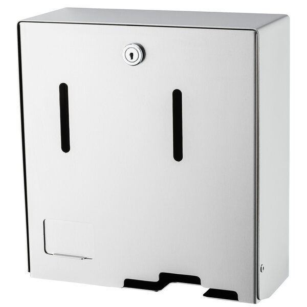 Dameshygiënedispenser | MediQo-Line | RVS | Maandverband + Tampons | Wandmontage | 230x101x250(h)mm