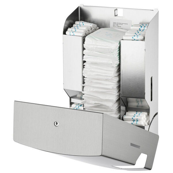 Dameshygiënedispenser | MediQo-Line | RVS | Maandverband + Tampons | Wandmontage | 230x102x346(h)mm