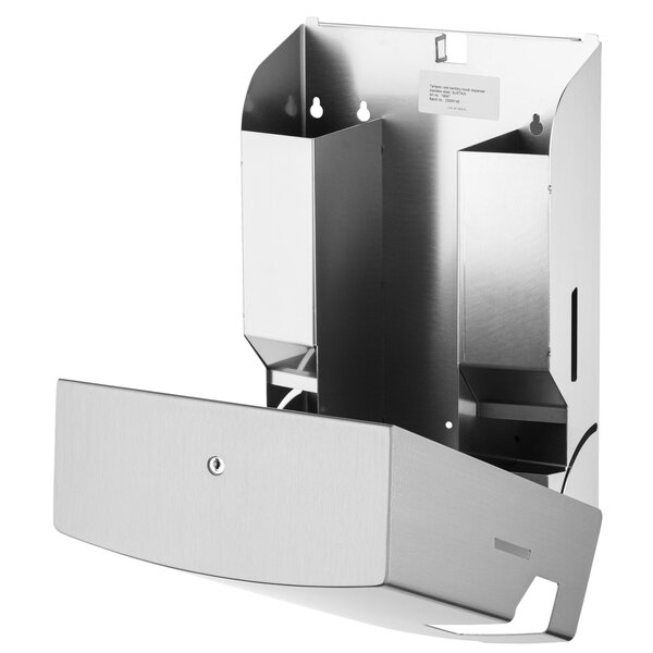 Dameshygiënedispenser | MediQo-Line | RVS | Maandverband + Tampons | Wandmontage | 230x102x346(h)mm