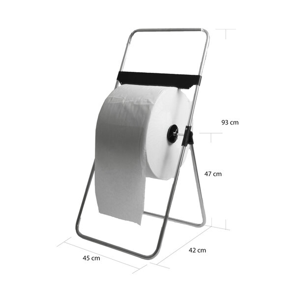 Poetsrolhouder | MediQo-Line | Industriële Poetsrol (Ø360x360mm) | Staand Model | 460x425x910(h)mm