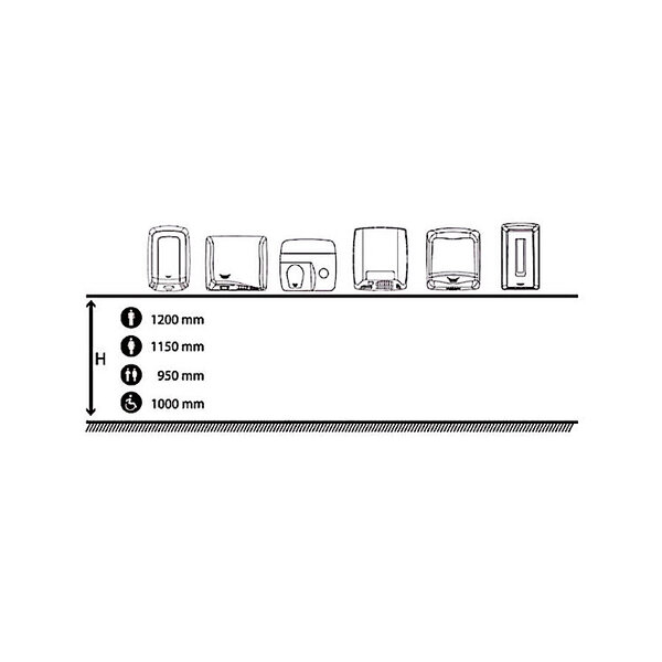 Handendroger | mediclinics | Kunststof | Automatisch | Droogtijd 39s | 1.1kW (230V) | 145x138x258(h)mm