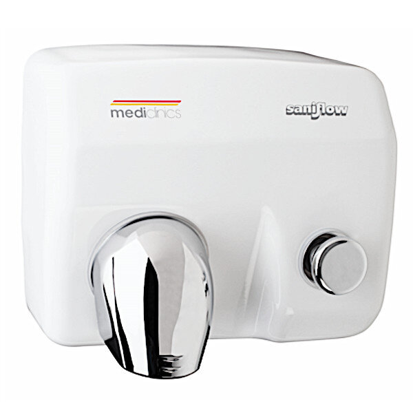 Handendroger | mediclinics | RVS | Drukknop | Droogtijd 29s | 2.25kW (230V) | 278x212x248(h)mm