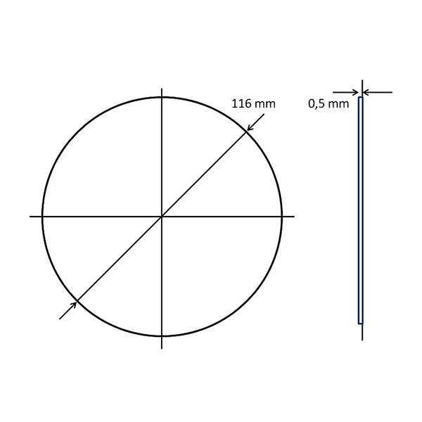 Pictogrambordje | RVS | Verschonen | Incl. Bevestiging | Ø116mm