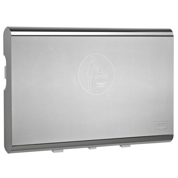 Babyverschoontafel | mediclinics | RVS | Opklapbaar (Horizontaal) | Antibacterieel | Conform NEN-EN | 860x100/570x480(h)mm