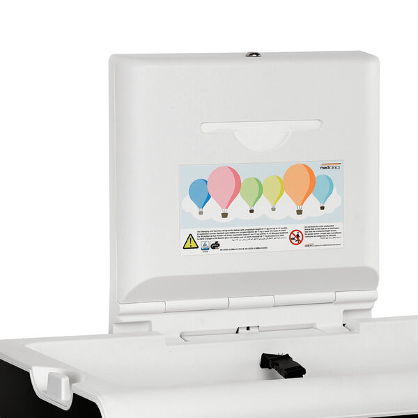 Babyverschoontafel | mediclinics | RVS | Opklapbaar (Horizontaal) | Antibacterieel | Conform NEN-EN | 860x100/570x480(h)mm