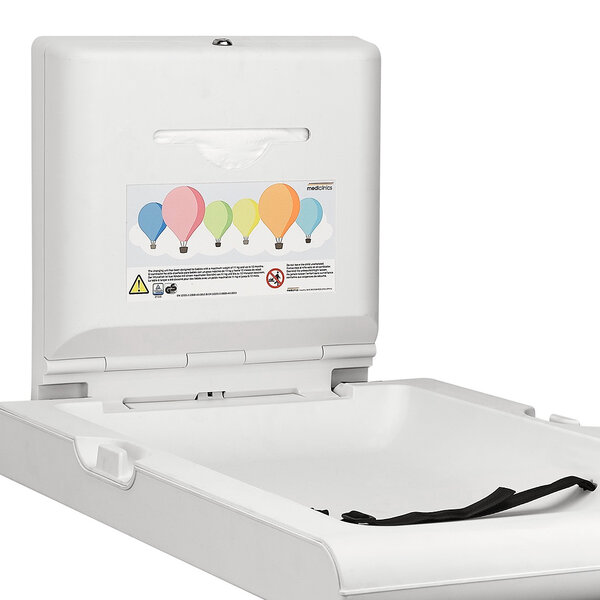 Babyverschoontafel | mediclinics | Kunststof | Opklapbaar (Verticaal) | Antibacterieel | Conform NEN-EN | 550x100/890x480(h)mm