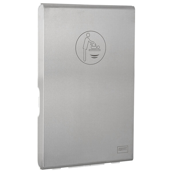 Babyverschoontafel | mediclinics | RVS | Opklapbaar (Verticaal) | Antibacterieel | Conform NEN-EN | 550x100/890x480(h)mm