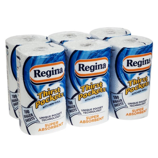 Thirst Pocket keukenrollen | 6 stuks | 2 laags | 100 vellen per rol
