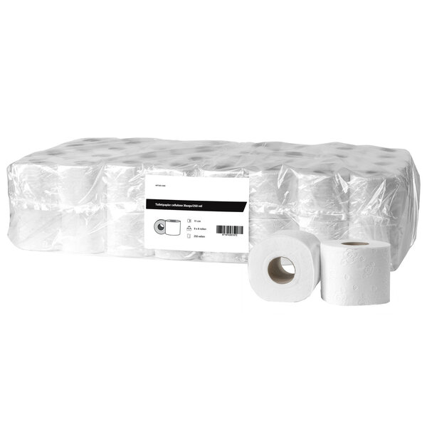Toiletpapier Standaardrol | FSC-Cellulose (3-Laags) | Wit | 250 Vel/Rol | 72 Rollen | Ø110mm
