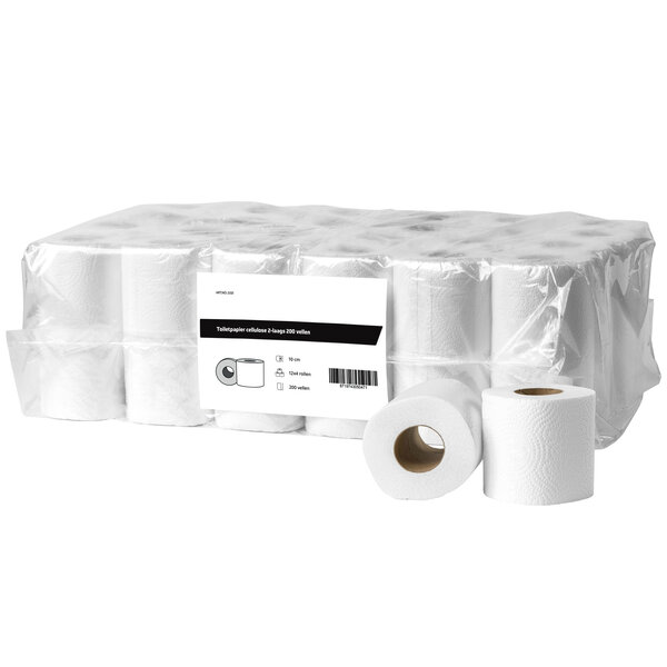 Toiletpapier Standaardrol | FSC-Cellulose (2-Laags) | Wit | 200 Vel/Rol | 48 Rollen | Ø100mm
