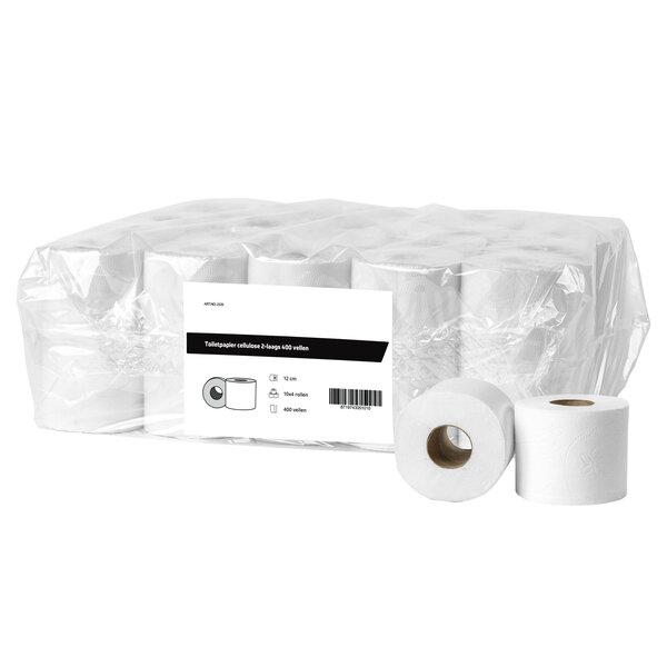 Toiletpapier Standaardrol | FSC-Cellulose (2-Laags) | Wit | 400 Vel/Rol | 40 Rollen | Ø120mm