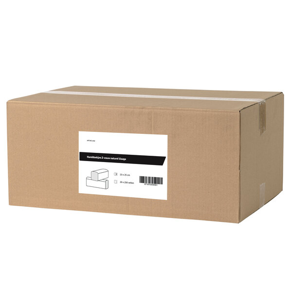 Z-Gevouwen Handdoeken | Gerecycled (1-Laags) | Grijs | 250 Vel/Pak | 20 Pakken | 230x250mm