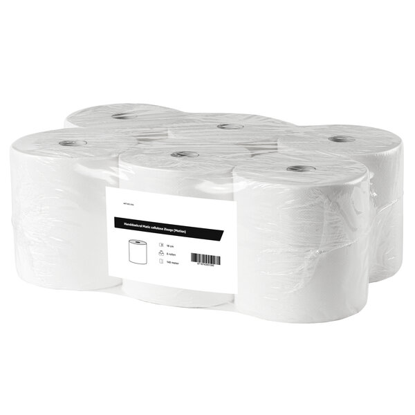 Matic Handdoekrollen (Motion) | FSC-Cellulose (2-Laags) | Wit | 140m/Rol | 6 Rollen | Ø180mm