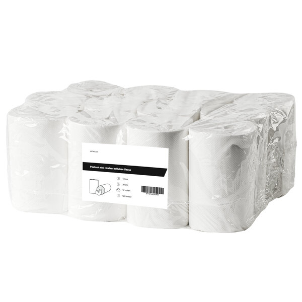 Centerfeedrollen (Mini) | FSC-Cellulose (1-Laags) | Wit | 120m/Rol | 12 Rollen | Ø130x200(h)mm