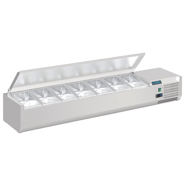 Opzetkoelvitrine | 7x 1/4 GN | +2°C/+8°C | 1500x335x274(h)mm