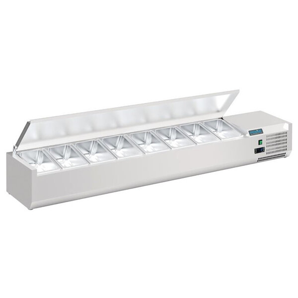 Opzetkoelvitrine | 8x 1/4 GN | +2°C/+8°C | 1800x335x274(h)mm