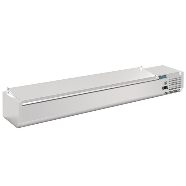 Opzetkoelvitrine | 10x 1/4 GN | +2°C/+8°C | 2000x335x274(h)mm