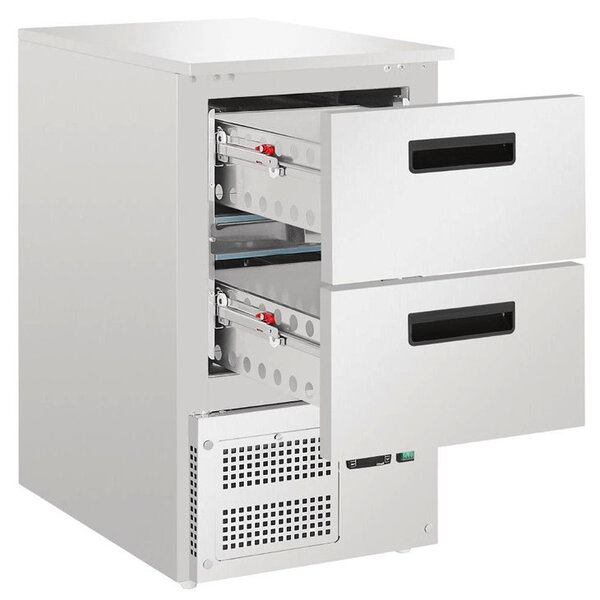 Koelwerkbank | 65L | 2 Laden (1/1 GN) | +2°C/+8°C | Statisch + Ventilator | 478x700x869(h)mm