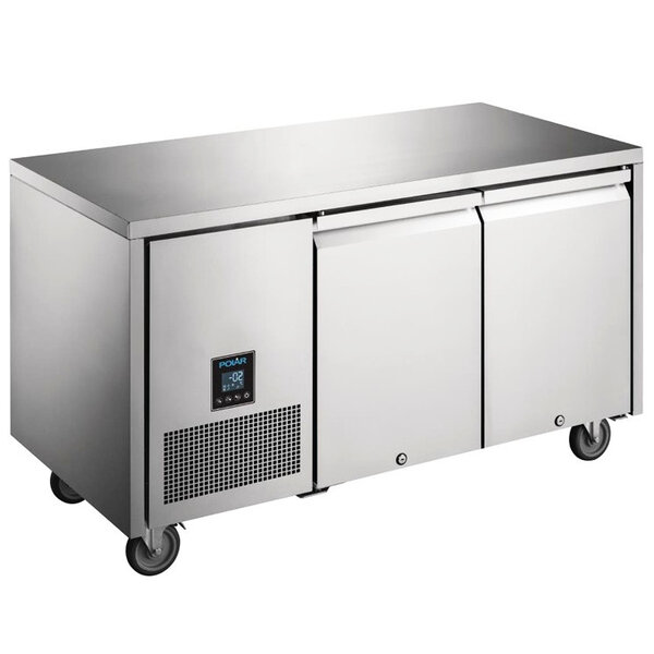Koelwerkbank | U-SERIE | 267L | 2 Deuren (1/1 GN) | -2°C/+4°C | Geforceerd | 0.35kW | Touchscreen (Programmeerbaar) | Wielen (Geremd) | 1420x660x850(h)mm