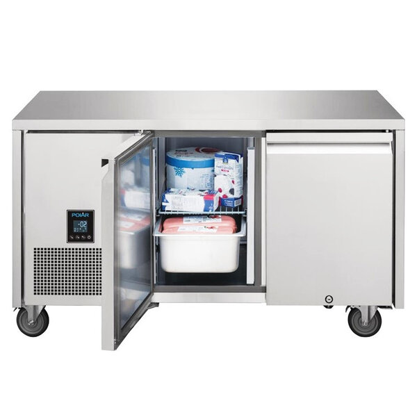 Koelwerkbank | U-SERIE | 267L | 2 Deuren (1/1 GN) | -2°C/+4°C | Geforceerd | 0.35kW | Touchscreen (Programmeerbaar) | Wielen (Geremd) | 1420x660x850(h)mm
